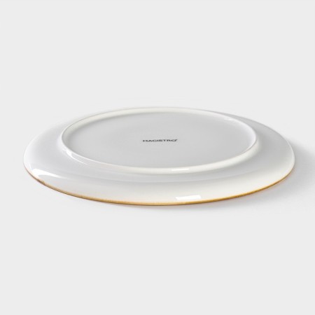 Porcelain dining plate Magistro "Cerera", d = 20 cm, orange color-2