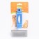 Pudder without drops with a corrugated rubber handle 9 x 15 cm, white-blue