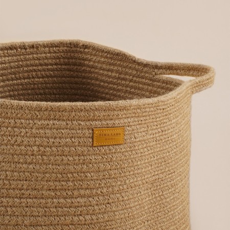 Belly basket wicker -round SL Home "Order", hemp rope, 35 × 40 cm-2