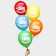 Airy ball "Happy Birthday!", 12 inch, latex, 5 pieces, blue tractor