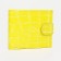 Women's wallet on the button, yellow color