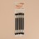 A set of applicators for shadows, bilateral, 5 pcs, 11.5 cm, black/silver color
