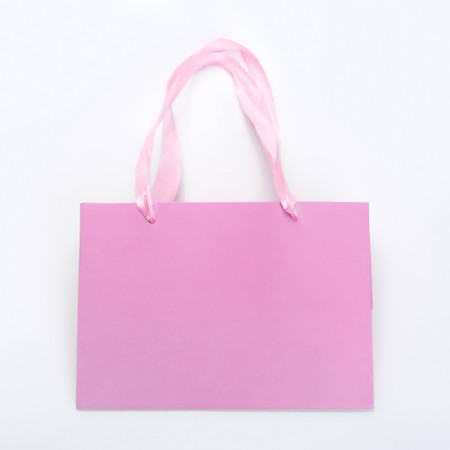 Gift package with a wide bottom of 20 × 14 × 13.2 cm, pink-3