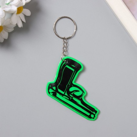 Keychain plastic reflective "gun" 4x6 cm-1