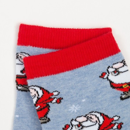 Women's socks "Santa Claus", color light blue, size 23-25-2