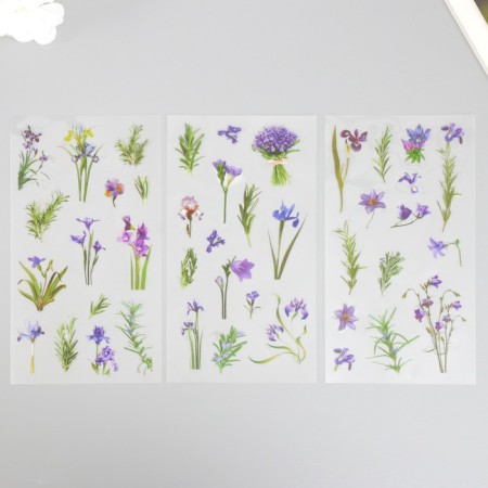 Plastic stickers "Irce" set of 6 sheets 10x18 cm