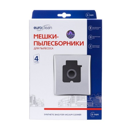 E-14/4 EuroClean bag synthetic for a vacuum cleaner, 4 pcs-1