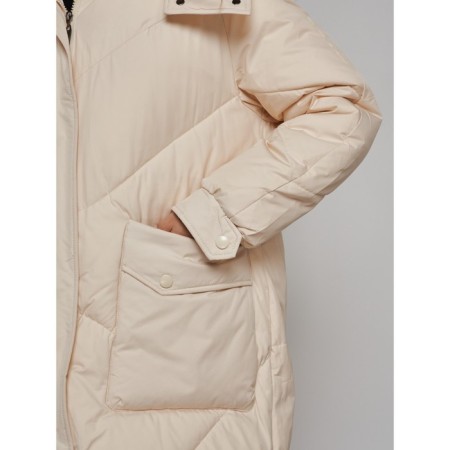 Coat insulated winter female, size 48, beige color-11
