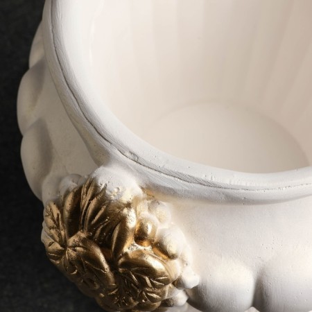 Vazon "Cup of Vine Vine" white gold 3.5l / 32x29x29cm-3