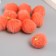 Decor for creativity Artificial fur "ball" Orange set 10 pcs, d = 2 cm