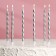 Candles in the Cake "Metallic", 14cm, 6pcs with a stand, silver