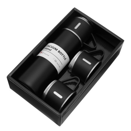 Set "Master K": a thermos 500 ml and 3 circles 160 ml, retains heat 12 hours, black-3