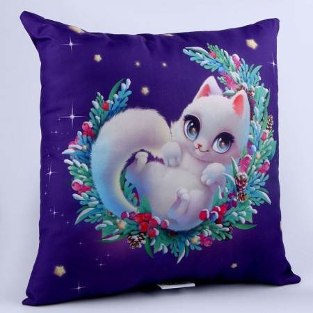 New Year's pillow Square "kitten", for the New Year-1