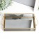Standing interior glass with a rectangular mirror "Darkened" with handles 5x14x24 cm
