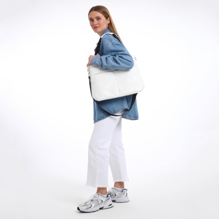 Female bag Textura, chover, large size, white color-8