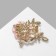 Brooch "Flowers" on a branch, the color is pink-white in gold