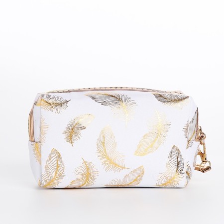 Косметичка на молнии, цвет белый-1