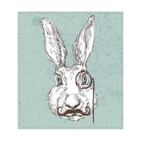 A set of napkins for setting the table "Hare-Gentleman", rectangular, size 32x46 cm, 4 pcs-2