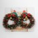 New Year! Earrings "New Year" wreath with a bell, colored in gold