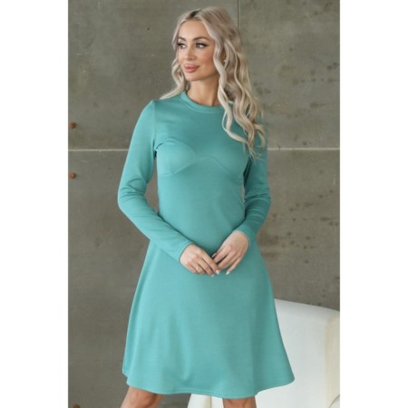 Female dress, size 50, green color-9
