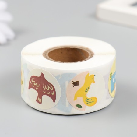 Stick Paper "House at the river" d = 2.5 cm 500 pcs in a roll 3x6.5x6.5 cm-2
