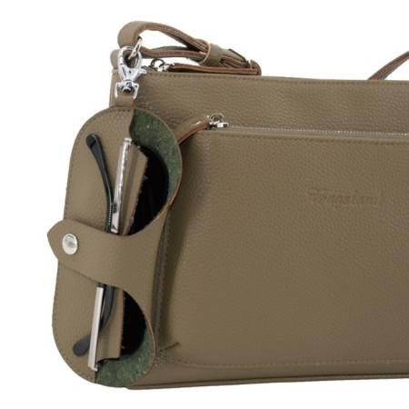 Base for glasses (V042-02550) genuine leather, green, 1x30x14 cm-1