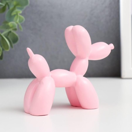 Souvenir Polystone "Air Ball - Dog" Direct pink 8x10x4 cm-2