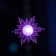 LED toy on Velcro "Snowflake" 11 cm, batteries Lr44x3, glow of multi