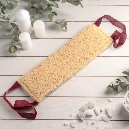 Body sponge soft "sea foam", 38 × 12 cm, color mix