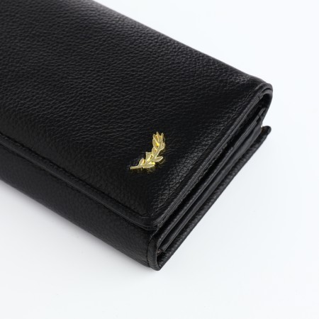 Women's wallet on magnets, black color-2