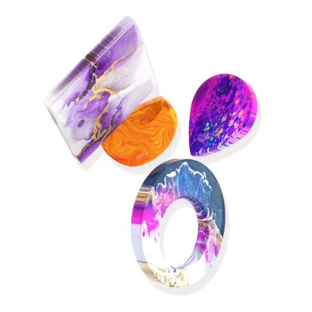 Set for experiments "epoxy resin", earrings, in a bag-15