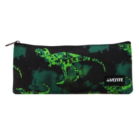 The pencil case is soft, 1 compartment, flat, 90 x 210 x 10 mm, Devente, Ergo. Dino-1