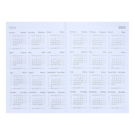 Dated diary 2024, A5, 176 sheets, attomex.Rigent, cover of boumvinyl, liesse, block 70 g/m2, blue-5
