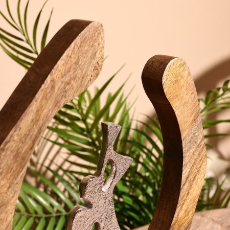 Interior souvenir in the wooden ring "Angel" 33x8x34 cm-4
