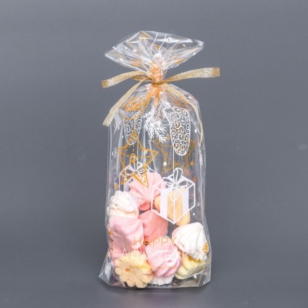Package Packing BOPP, with a bottom fold, "Greet with a gift" 15*30 cm-1