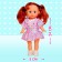 Classic Dasha doll in a dress, mix