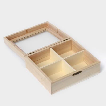 Box for storing tea bags "Ceylon", 4 cells, 16 × 13.8 × 6.5 cm-4