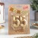 Candle in the cake jubilee "line" (set 2 in 1), number 55, gold metallic, 6.5 cm