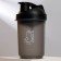 Sports shaker “don't touch”, black, with a bowl for protein, 500 ml