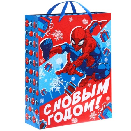 New Year. Gift package, 31x40x11 cm, packaging, spider-man-1