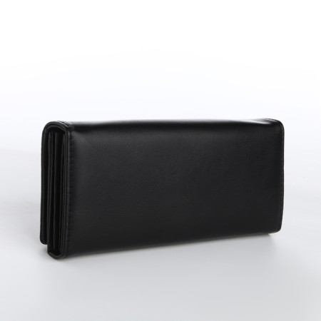 Women's wallet on a magnet, black color-1