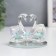 Souvenir glass "Swans with diamond" Transparent holography 6.5x6x5 cm