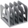 Top for magazines and papers (sorter) Istanm, team, 4 departments, gray