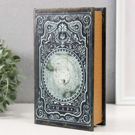 Safe Brush Tree leatherette "Old card" embossing 21x13x5 cm-2