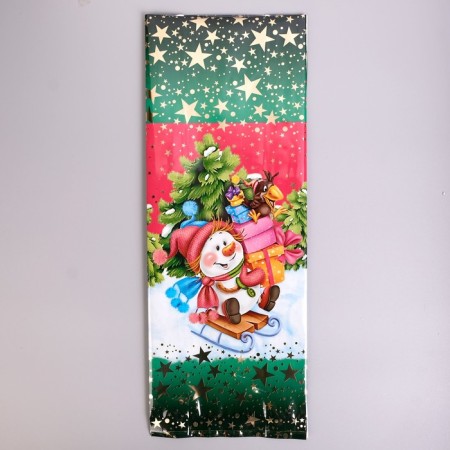 Gift package "on sledges", 16 x 42 cm, 60 μm
