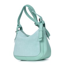 Female bag, genuine leather, 275x205x100 cm, mint