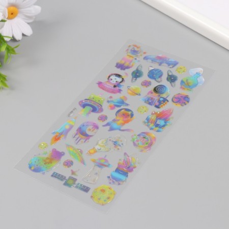 Stickers for creativity plastic "Space Adventures" 9.3x20.4 cm-2