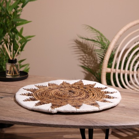 Wicker rug round 38 cm-4