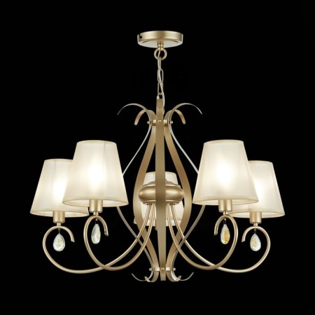 Suspended EVOLUCE lamp. Sle111403-05. Foggia. 5x40 watts, E14, 68x68x57 cm, Shampan-1