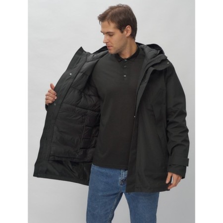 Male jacket-park, size 48, black color-3